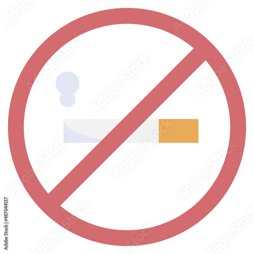 NO SMOKING flat icon,linear,outline,graphic,illustration