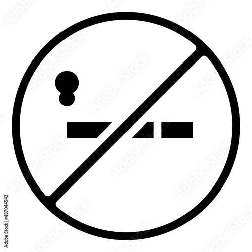 NO SMOKING glyph icon,linear,outline,graphic,illustration