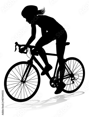 Bike and Bicyclist Silhouette