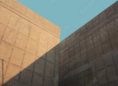 Architecture details Concrete wall tile Sunlight shade shadow Abstract background