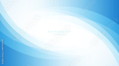 Abstract light blue and white curve background. Modern bright gradient curve shape template design. Overlapping layer concept with space for text. Vector Illustration