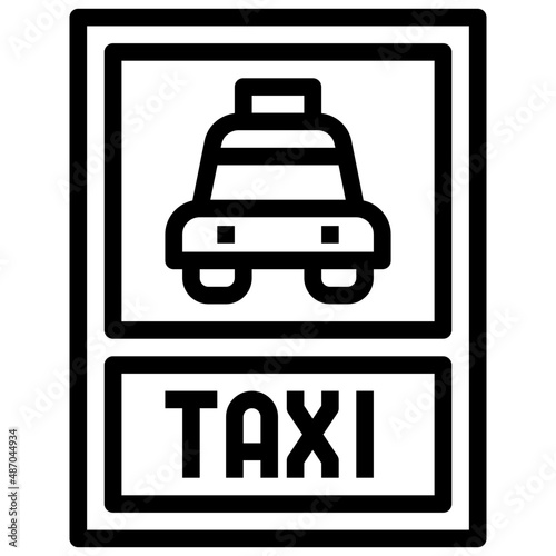TAXI line icon,linear,outline,graphic,illustration