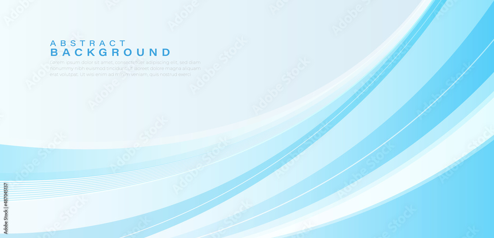 Abstract simple blue and white curve template background. Modern light blue gradient curve shape vector graphic with space for your text. Suit for poster, brochure, website, flyer, banner Abstract simple blue and white curve template background. Modern light blue gradient curve shape vector graphic with space for your text. Suit for poster, brochure, website, flyer, banner