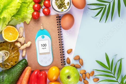 Принти на полотні Concept of no diabetes and control of glycemia with a diet