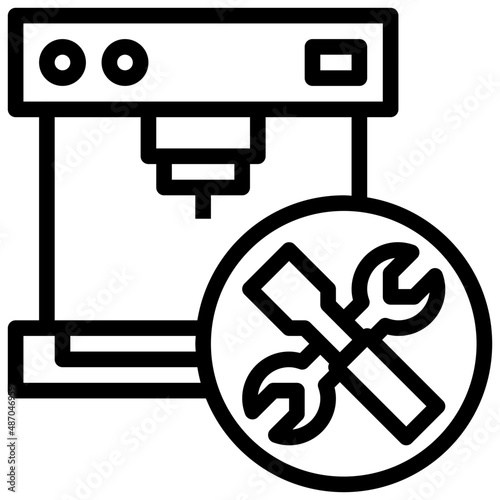 COFFEE MACHINE line icon,linear,outline,graphic,illustration