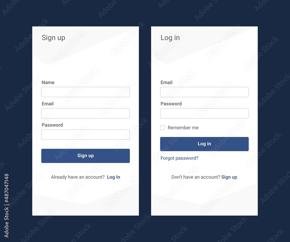 sign up mobile app ui screen sign up mobile app ui screen