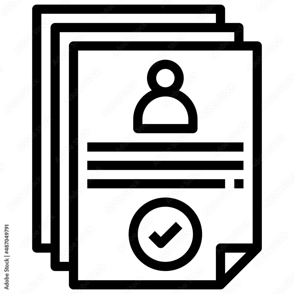 RESUME line icon,linear,outline,graphic,illustration RESUME line icon,linear,outline,graphic,illustration