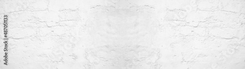 White rough filler plaster facade wall texture background.banner panorama