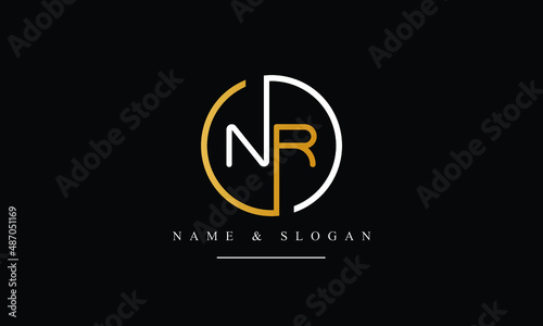 RN, NR, R, N abstract letters logo monogram photo