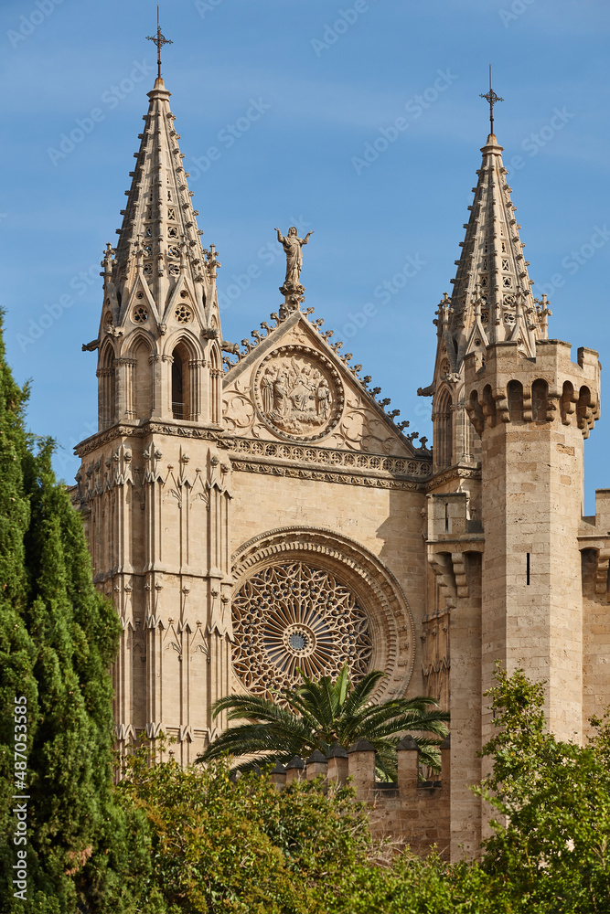 Palma de Mallorca cathedral. Balearic islands. Spanish cultural heritage. Landmark