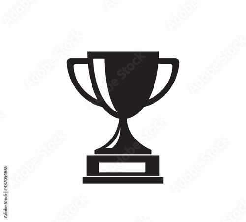 Trophy cup flat style icon vector illustration