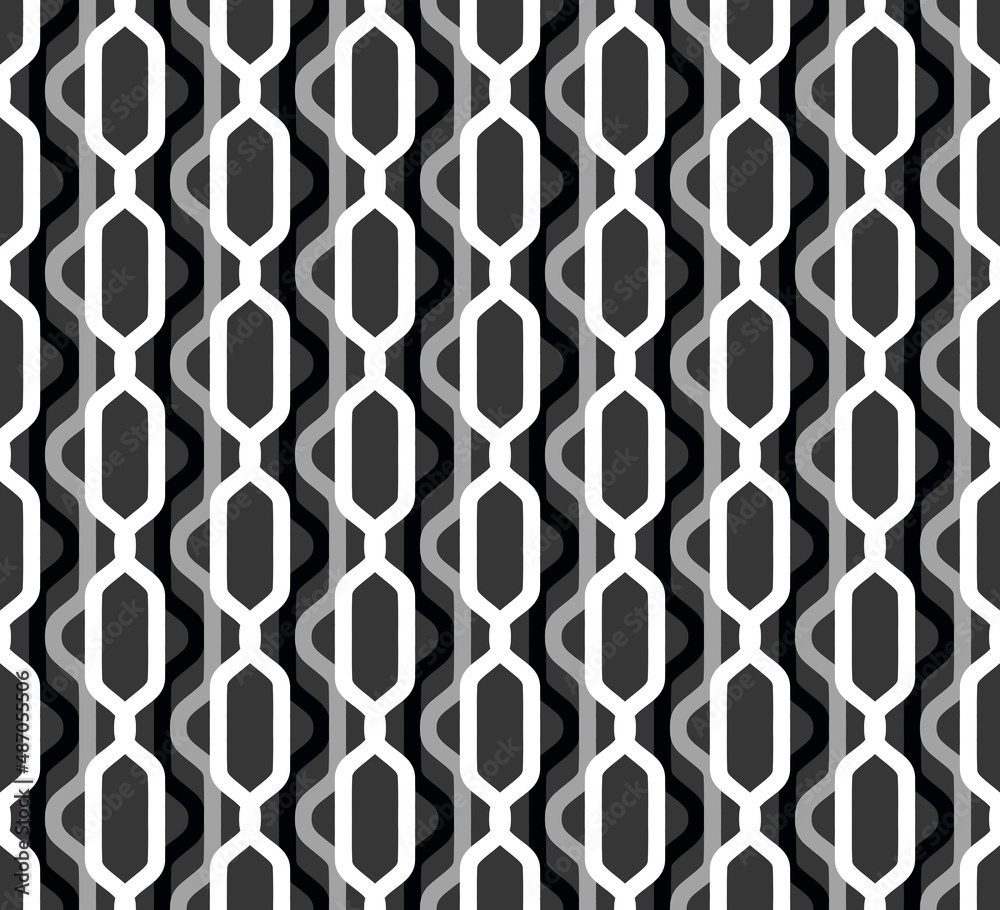 Fototapeta premium Seamless geometric pattern, retro print.