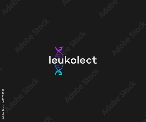 DNA RNA Logo Design Template Vector Graphic Branding Element.