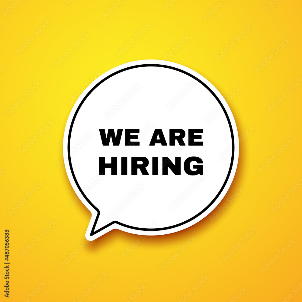 We are hiring, join our team illustration We are hiring, join our team illustration