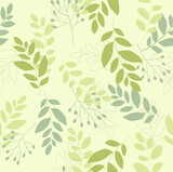Print. Seamless vector background with foliage. Botanical pattern. Green floral pattern. Wedding decoration. paper, fabric, wallpaper