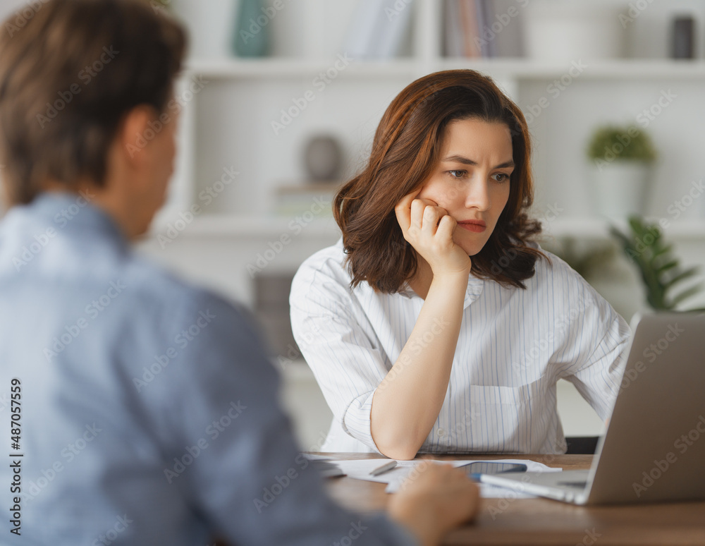 Man and woman are working in office Man and woman are working in office