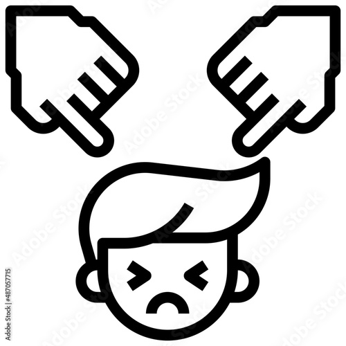 GUILT line icon,linear,outline,graphic,illustration