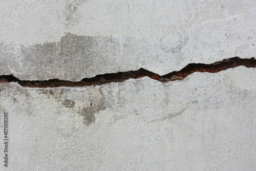 Cracked concrete wall texture, Cement background not painted in vintage style for graphic design or retro wallpaper