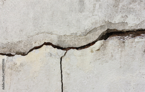 Cracked concrete wall texture, Cement background not painted in vintage style for graphic design or retro wallpaper