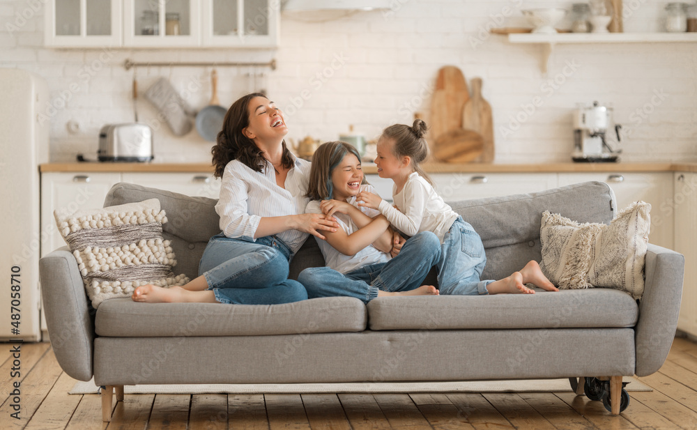 Fototapeta premium Happy loving family