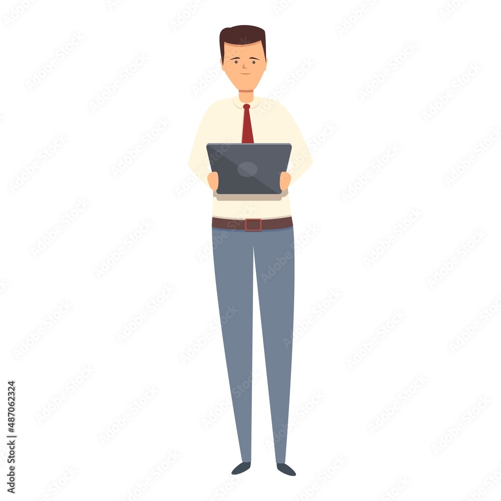 Professor online archive icon cartoon vector. Digital book. Culture store Professor online archive icon cartoon vector. Digital book. Culture store