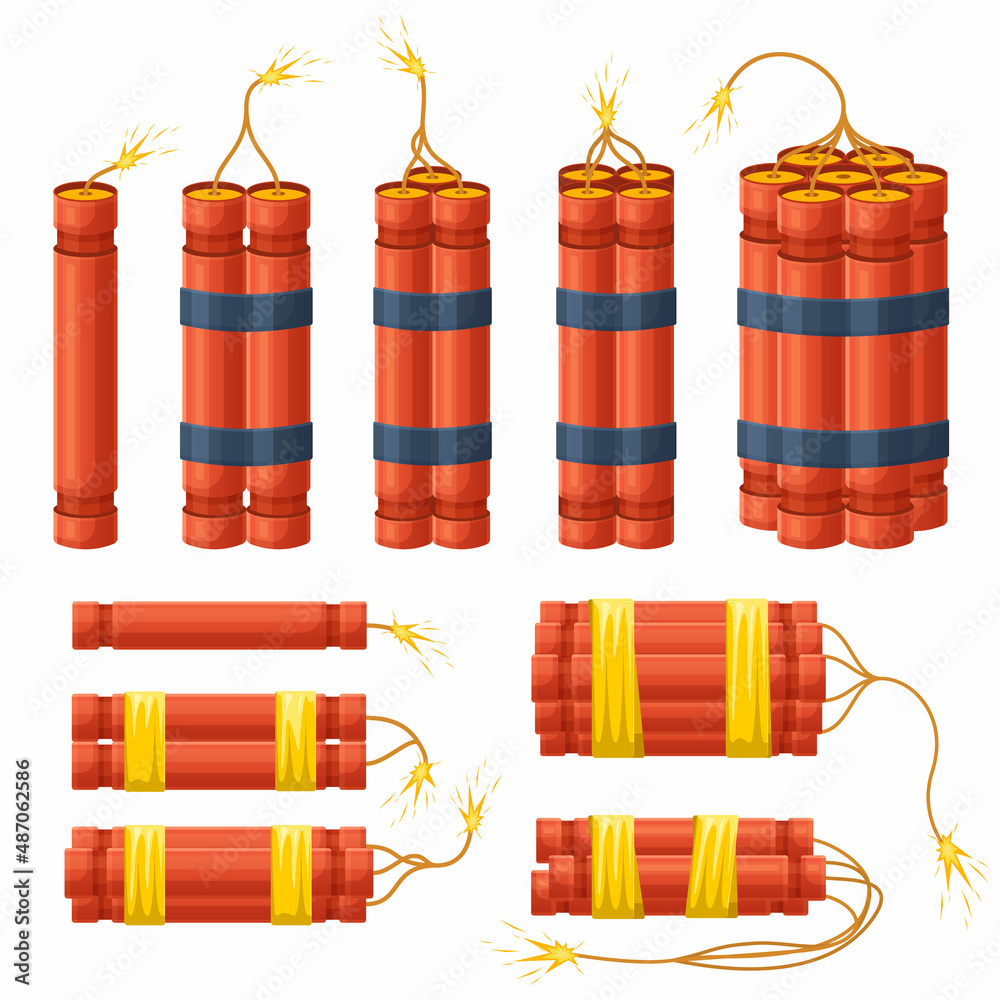 Dynamite explosive sticks, pyrotechnics explosion dynamite checkers ...