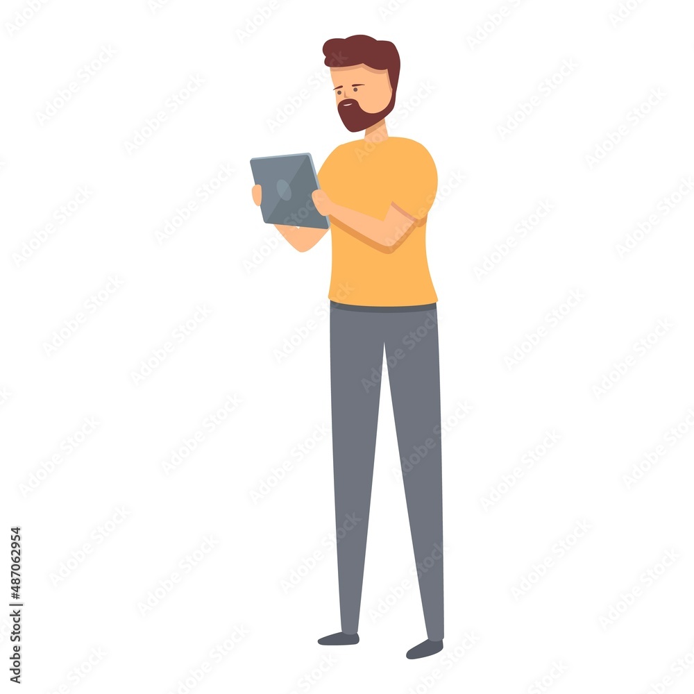 Change online book icon cartoon vector. Digital study. Student store Change online book icon cartoon vector. Digital study. Student store