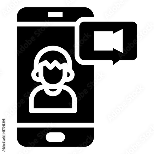 FACETIME glyph icon,linear,outline,graphic,illustration