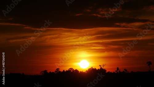sunset over the mountains