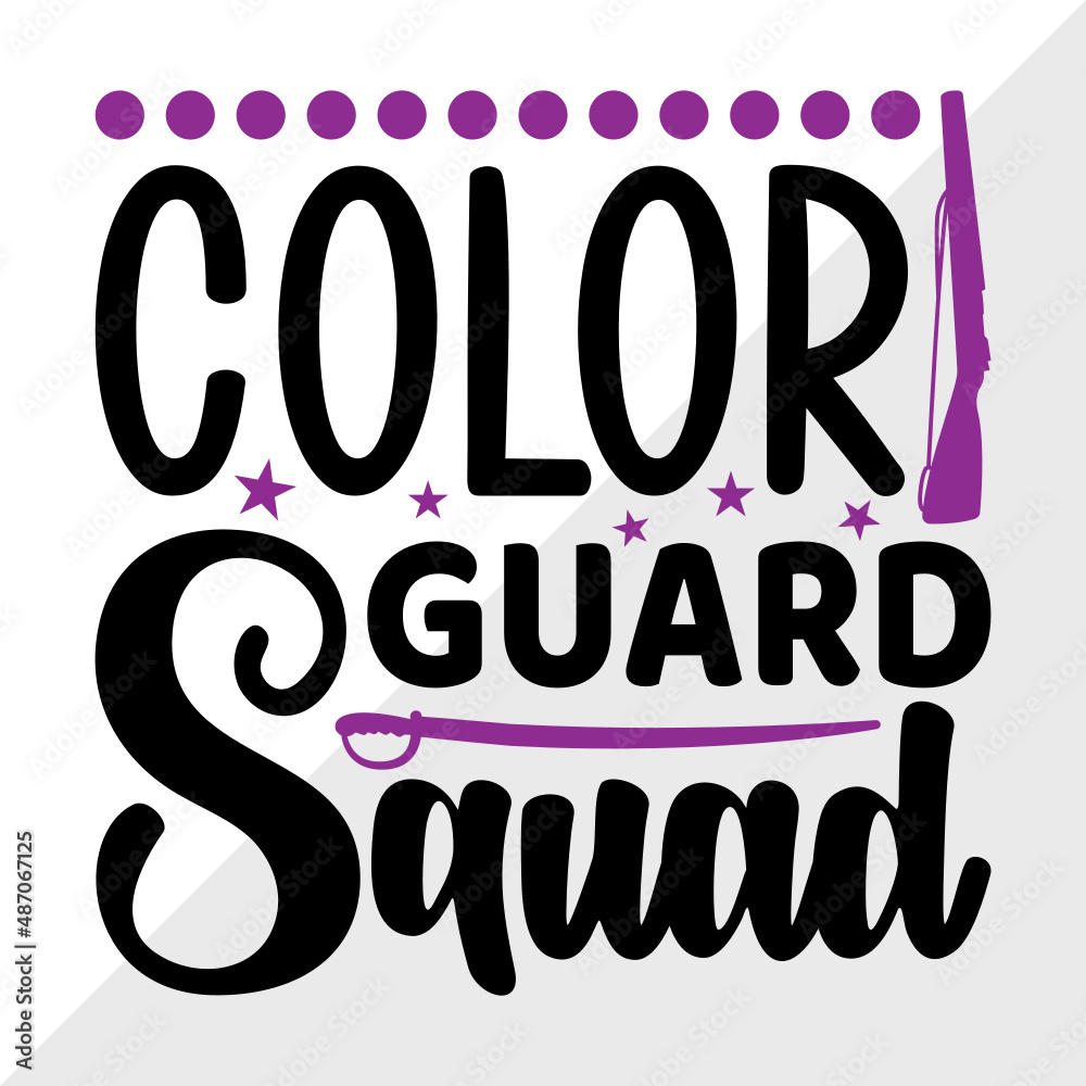 Vetor de Color Guard Squad SVG Cut File | Color Guard Svg | Marching ...