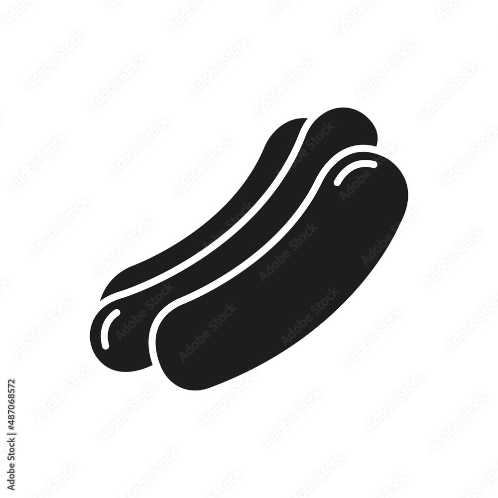 Hot dog. Vector image.
