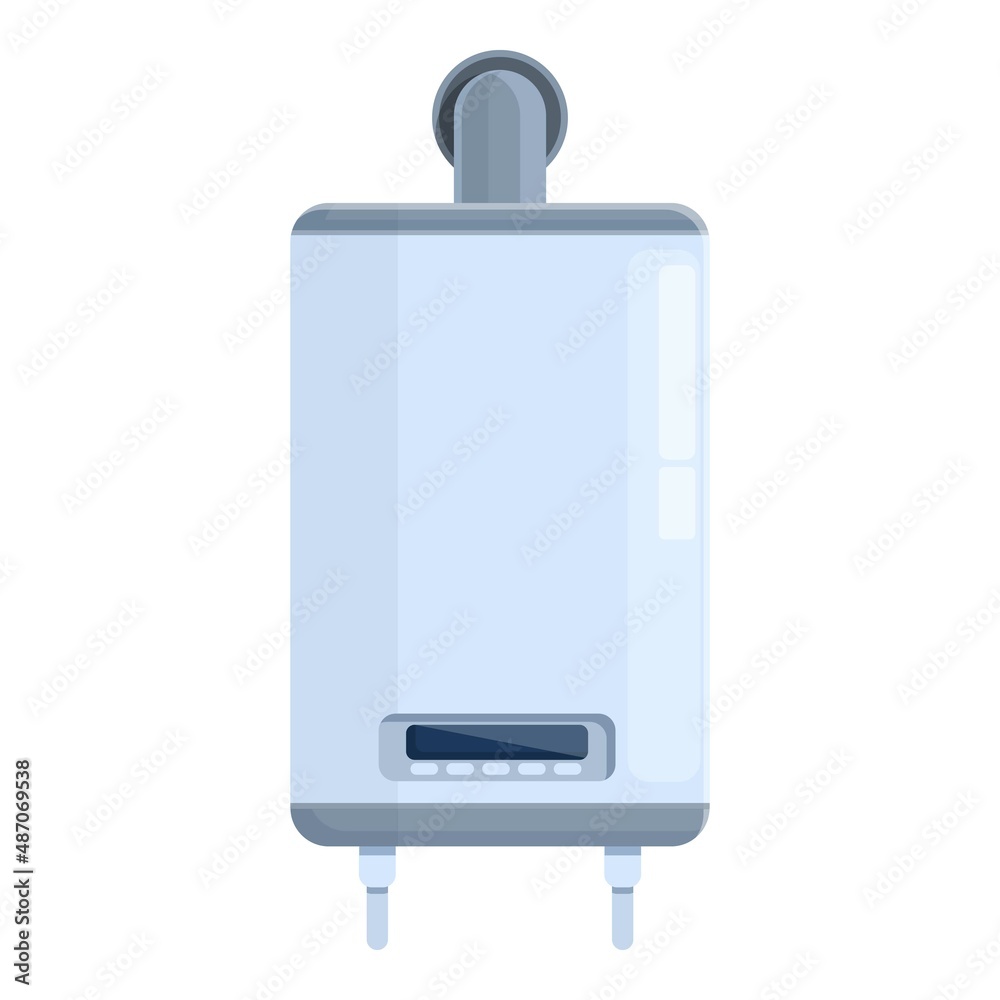 Home gas boiler icon cartoon vector. House heater. Water system Home gas boiler icon cartoon vector. House heater. Water system