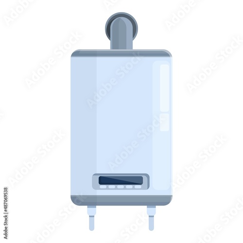 Home gas boiler icon cartoon vector. House heater. Water system
