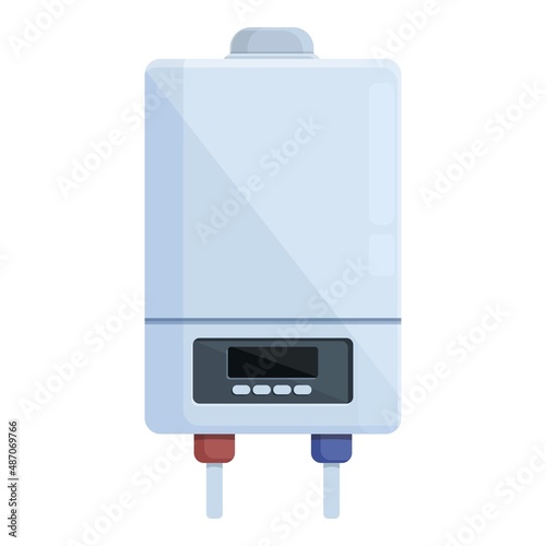 Gas boiler furnace icon cartoon vector. Home heater. Water system