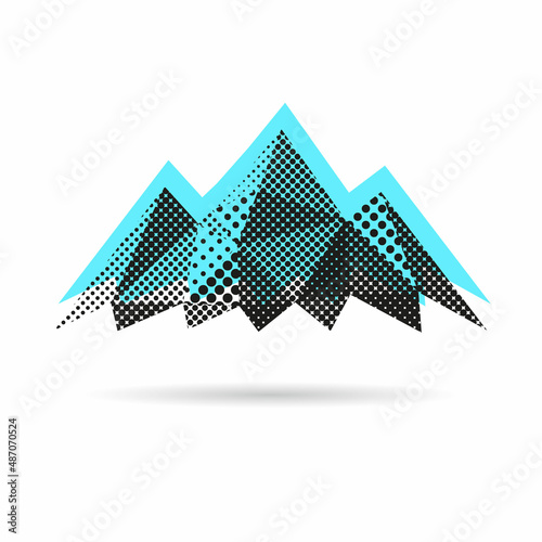Mountain abstract isolated on a white background, vector illustration