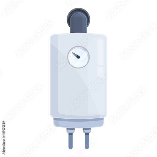 Radiator gas boiler icon cartoon vector. Hot thermal. Furnace system