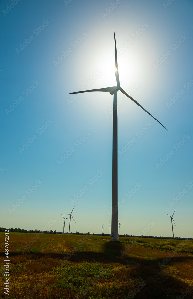 Fototapeta premium Wind generator installed in the middle of nature