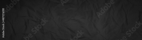 Luxurious Crumpled Paper Black Colors Texture Background For Graphic Design