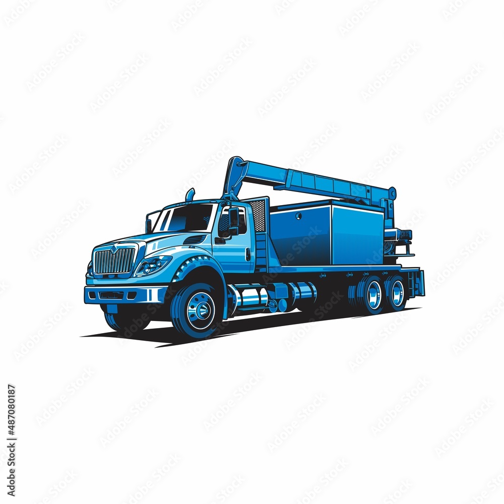 truck crane vector truck crane vector