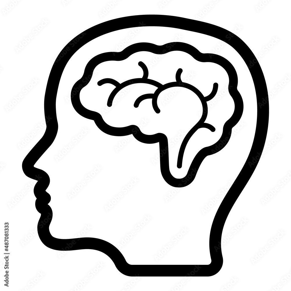 Mind Flat Icon Isolated On White Background Mind Flat Icon Isolated On White Background