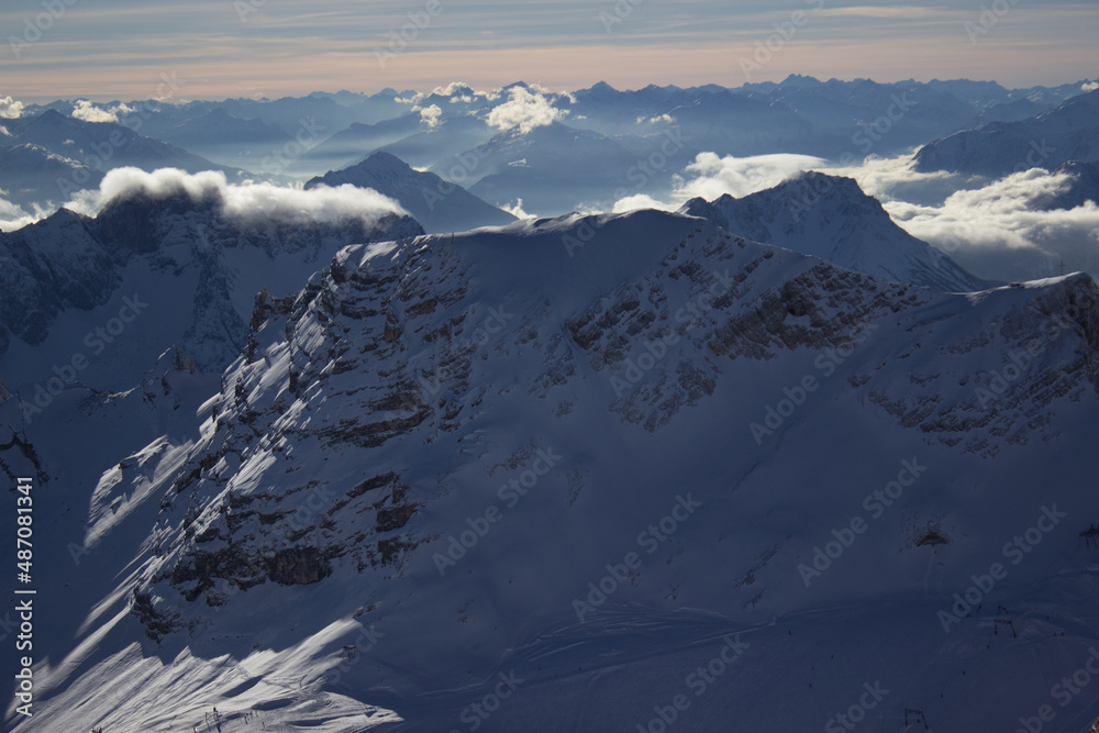 European Alps from the 'Zugspitze' - Germany's talles mountain