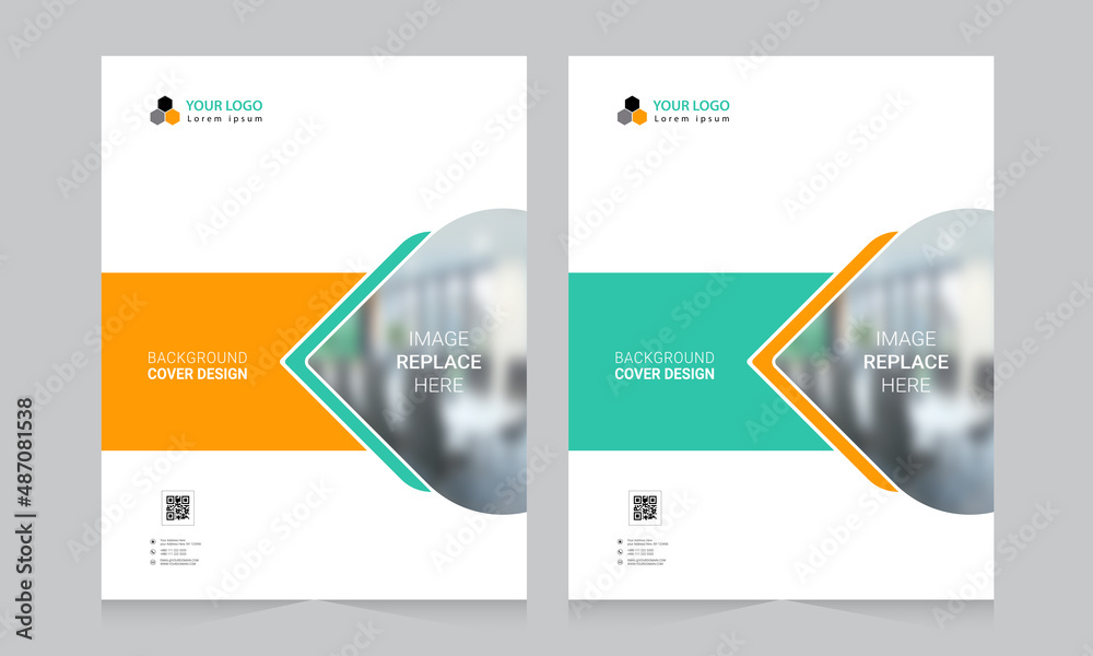 Cover design for annual report and business catalog, magazine, flyer or booklet. Brochure template layout. A4 cover vector EPS-10