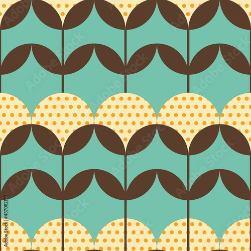 Vintage graphic color mosaic poster Trendy Design.