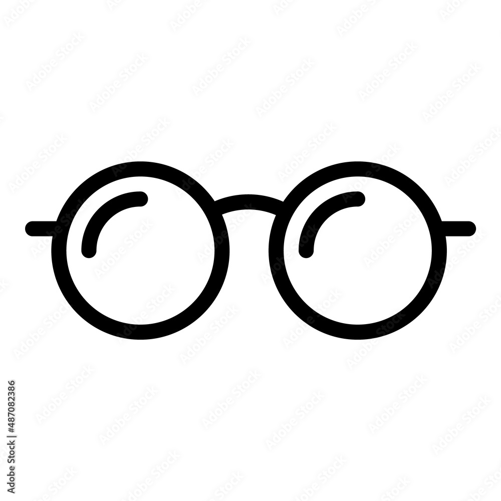 Glasses Flat Icon Isolated On White Background Glasses Flat Icon Isolated On White Background