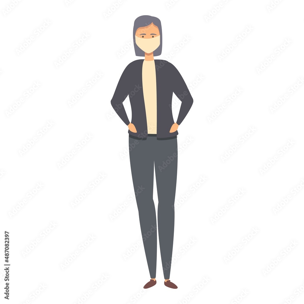 Team safety icon cartoon vector. Medical mask. Executive safe Team safety icon cartoon vector. Medical mask. Executive safe