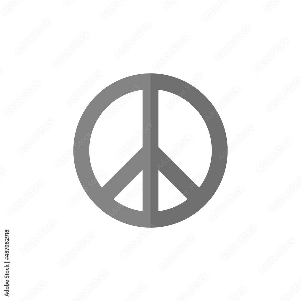 Peace grey flat vector icon Peace grey flat vector icon