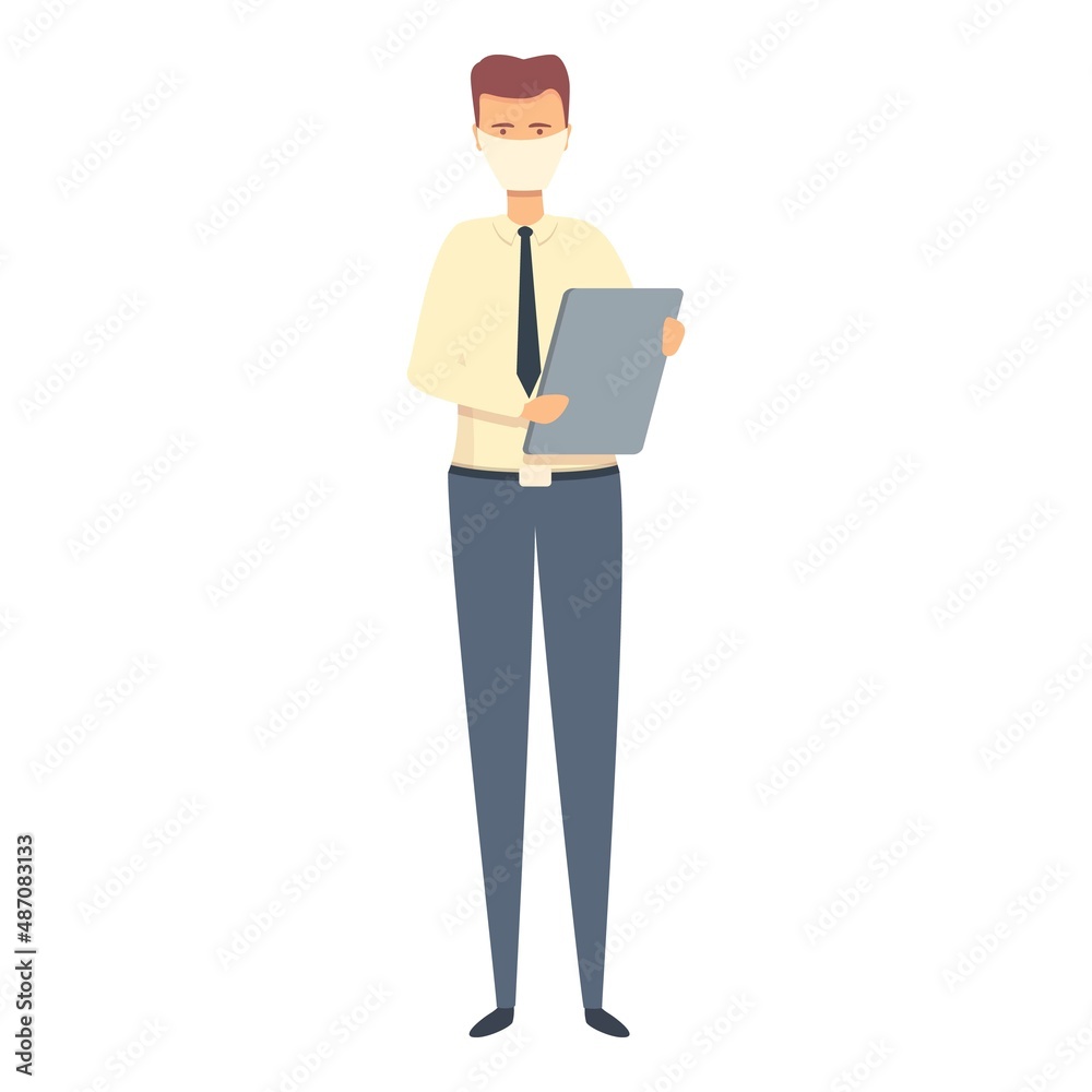 Professional man in mask icon cartoon vector. Business people. Face medical Professional man in mask icon cartoon vector. Business people. Face medical