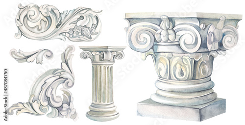 Architectural decorative elements Stucco