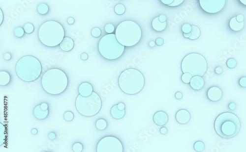 circles of different diameters with soft shadows on a blue background