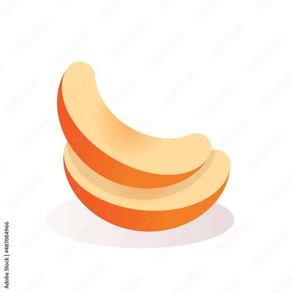illustration of peach slices on a white background. Peach for label, logo, menu and website, advertising, icons for printing on fabric. Healthy vegan food concept. illustration of peach slices on a white background. Peach for label, logo, menu and website, advertising, icons for printing on fabric. Healthy vegan food concept.